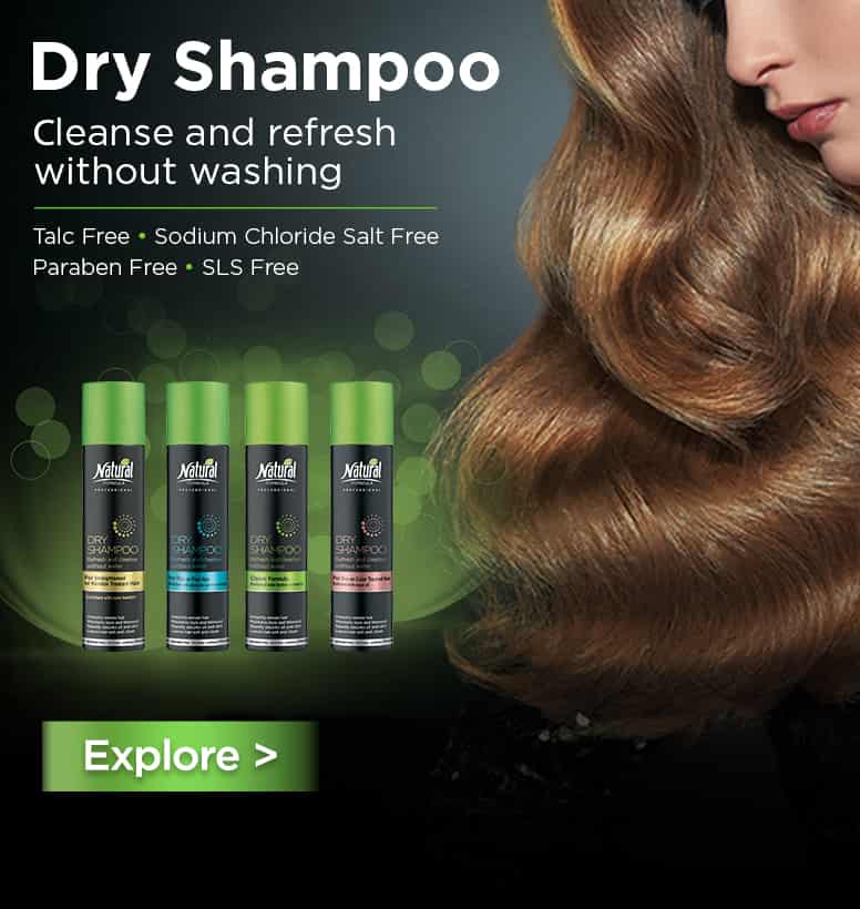 Four bottles of dry shampoo series